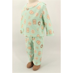 Pieros Baby 0008 Erkek Bebek Pijama Badi Ve Pantolon 2'li Takım