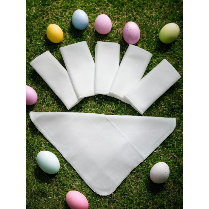 Pieros Baby 00103 Penye Beyaz Kenarlı Ağız Mendili 6 Adet 20x20 cm