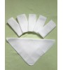 Pieros Baby 00103 Penye Beyaz Kenarlı Ağız Mendili 6 Adet 20x20 cm